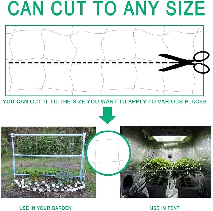 Heavy Duty Trellis Netting Roll - 39''x328' Plastic Plant Trellis Net for Climbing Plants