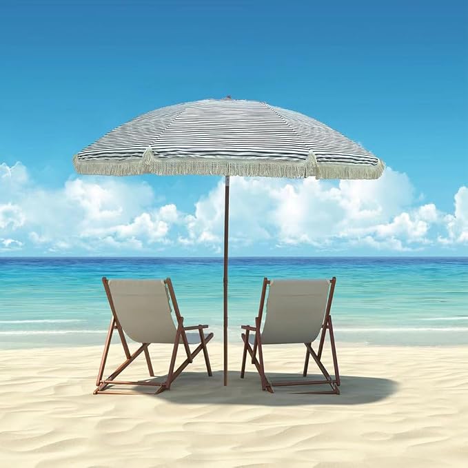 Hula Thatched Tiki Umbrella Tropical Palapa Raffia Tiki Hut Hawaiian Patio Umbrella with Fringe Boho Parasol 6' 8' & 9' Options