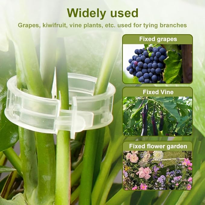 2025 Upgrade Plant Support Clips Reusable Garden Clips, Premium Secured Plastic Plant Clips, Tomato Trellis Clips for Climbing Plants Outdoor Indoor Plant Flowers Vine Fixing Support Clips