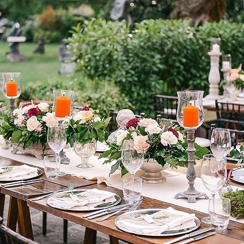 24 Packs Unscented Orange Votive Candles, Small 2.0 Inch 12 Hours Wax Fall Harvest Colored Candles for Thanksgiving Halloween, Wedding, Party, Holiday & Home, - Image 4