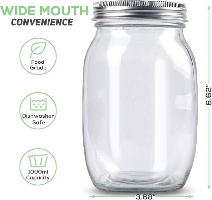Seed Sprouting Jar Kit with Lids & Sprouts Stand,Growing alfalfa broccoli | Mason Jar Sprouter Set with Stainless Steel Screen Lids,Tray for Broccoli, Alfalfa, Mung Beans & Organic Microgreens