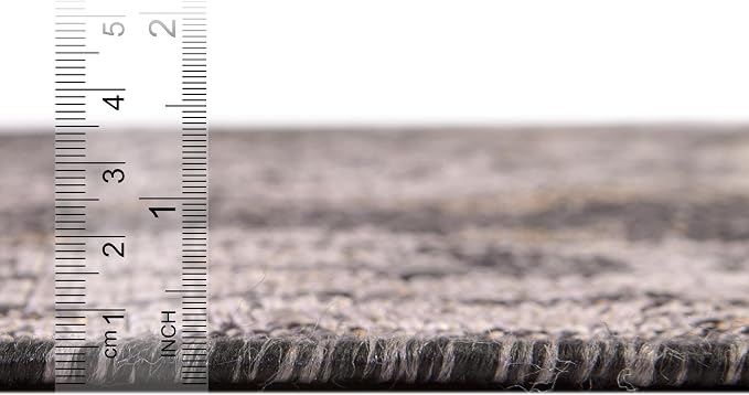 Unique Loom Outdoor Traditional Collection Area Rug - Valeria (5' 3" Octagon, Charcoal/ Natural)