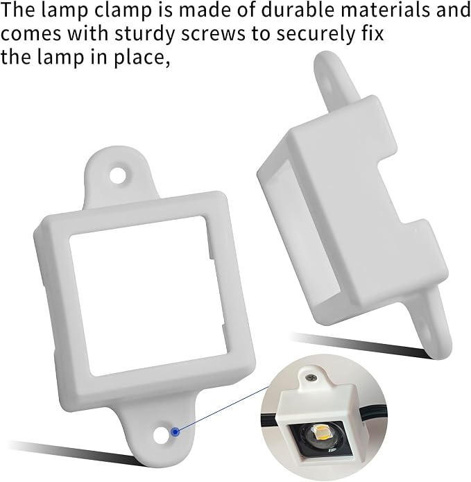 40 Light Clips for Govee Permanent Outdoor Lights Compatible with H705 H805 Non-pro Version Outdoor Light Mounting Bracket Clips & Screws (White)