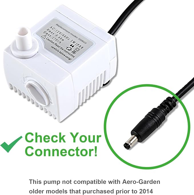 200623 Aero-Garden Pump with 20 Filters | Ultra Quiet Pump Fit for Harvest Elite, Bounty, Farm, Extra, Ultra Hydroponics System