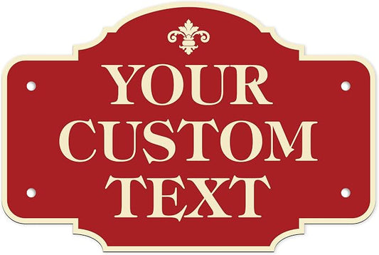 Custom Sign, Customized for Outdoor/Indoor Use, Personalized Designer Style Sign, 24 Colors, Rust-Free Thick ACM - Horizonal Double Arched 12x18 Inch, 24 Colors, Rust-Free Thick ACM by My Sign Center, USA