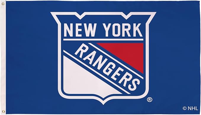 Team Sports America NHL New York Rangers 3' x 5' Outdoor Durable Flag with Grommets, Heavy Duty Flag & Banner for Outdoor Garden Patio, Indoor Wall Decor Flag, Works with Flag Poles for House