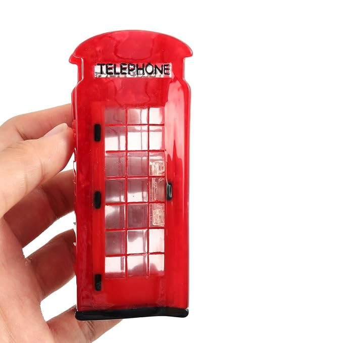 Personalized London Icon Phone Booth Hair Claw Clip,Fun Acetate Hair Claw for Women Girls Hair Accessories Gift