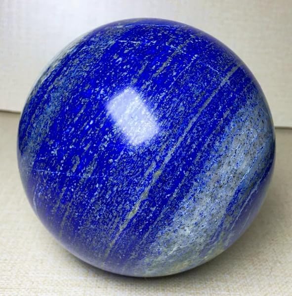 2.4-2.8 inch (6-7 cm) Natural Lapis Lazuli Crystal Ball with Stand, Hand Polished Divination Stone Sphere, Reiki Healing Gemstone Sphere, Home Art Decor Ornament, Mineral Collectible Craft Gift