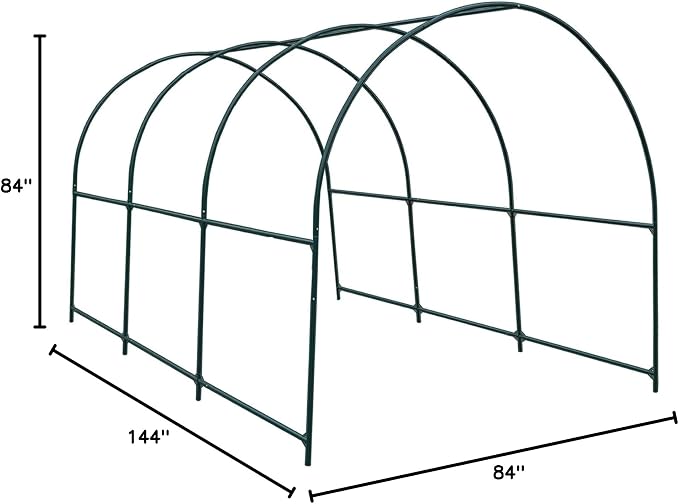 Greenhouse Replacement Frame for 12'X7'X7' Larger Hot Garden House , Support Arch Frame Climbing Plants/Flowers/Vegetables (12'X7'X7')