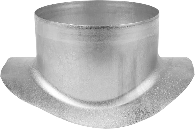 Repa Market Round 90 Degree Splitter for 10” Duct - 6" Outlet Branch Connector - Galvanized Steel Saddle Takeoff, Heavy Duty Supply/Exhaust Air Ventilation Duct Work Collar, Range Hood Duct Adapter