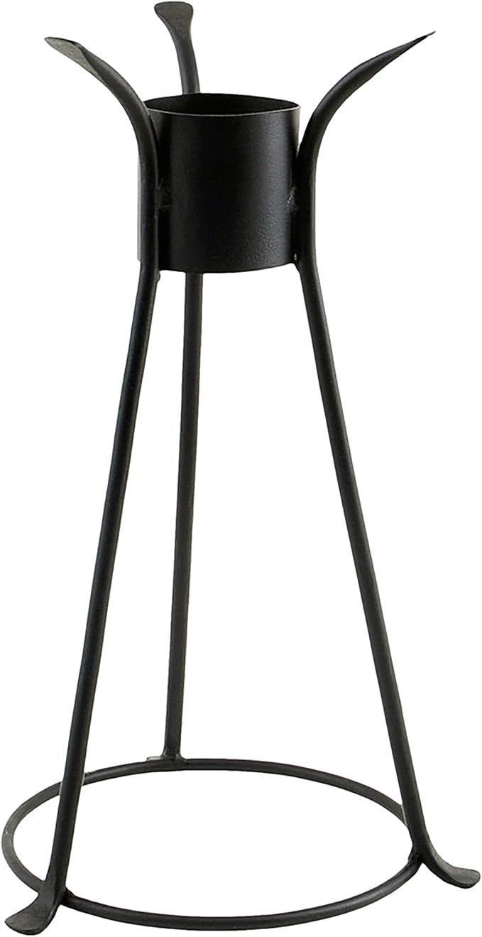 ACHLA Designs Trestle II Gazing Globe Stand, 14-in, Black Powdercoat Finish