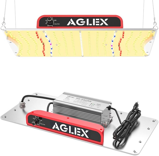 AGLEX K1000 LED Grow Light, Grow Light with Daisy Chain & Dimmable, Full Spectrum Plant Grow Lights for Hydroponic Indoor Plants Seeding