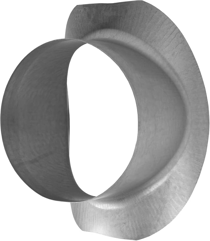 Repa Market Round 90 Degree Splitter for 8” Duct - 6" Outlet Branch Connector - Galvanized Steel Saddle Takeoff, Heavy Duty Supply/Exhaust Air Ventilation Duct Work Collar, Range Hood Duct Adapter