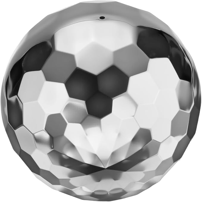 M METERXITY 1-Pack Garden Gazing Globes Ball Sculptures Diamond 8 Inch 304 Stainless Steel Hollow Mirror Reflective Floating Ball for Garden/Pond/Home/Yard Outdoor Decoration [Silver]