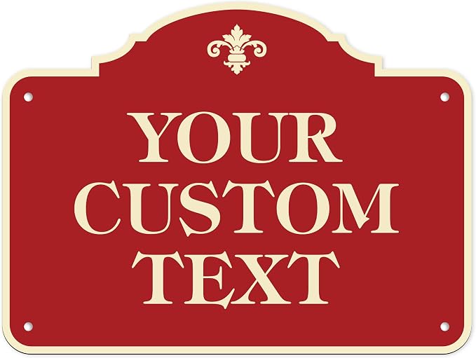 Custom Sign, Customized for Outdoor/Indoor Use, Personalized Designer Style Sign, 24 Colors, Rust-Free Thick ACM - Horizontal Round Corner 18x24 Inch, 24 Colors, Rust-Free Thick ACM by My Sign Center, USA - Vertical