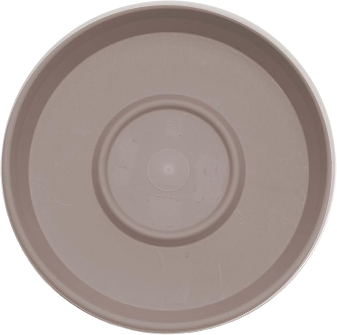 Bloem 8" Terra Round Plant Saucer, Lightweight UV-Resistant Resin Outdoor & Indoor Flower Pot Tray - Fits 8-inch Planter Pots, Pebble Stone