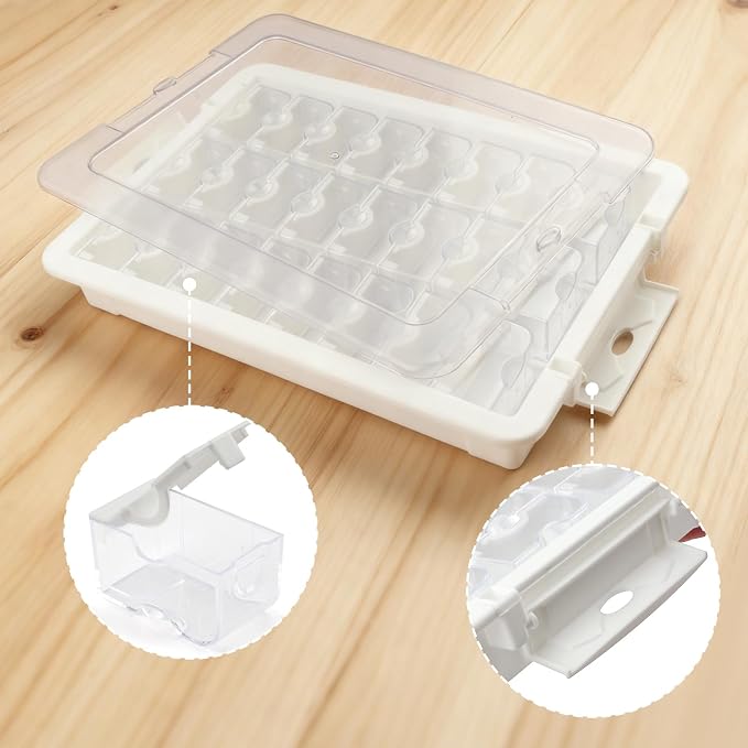 kowaku Bead Storage Box Grids Box Rectangle Storage Case Container Transparent, 24 Grids