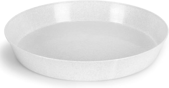 5 inch (4" Base) Case of 5 Plant Saucers | Polypropylene, Heavy Duty Indoor/Outdoor, Drip Pan & Tray, Collects Excess Water, Made in USA