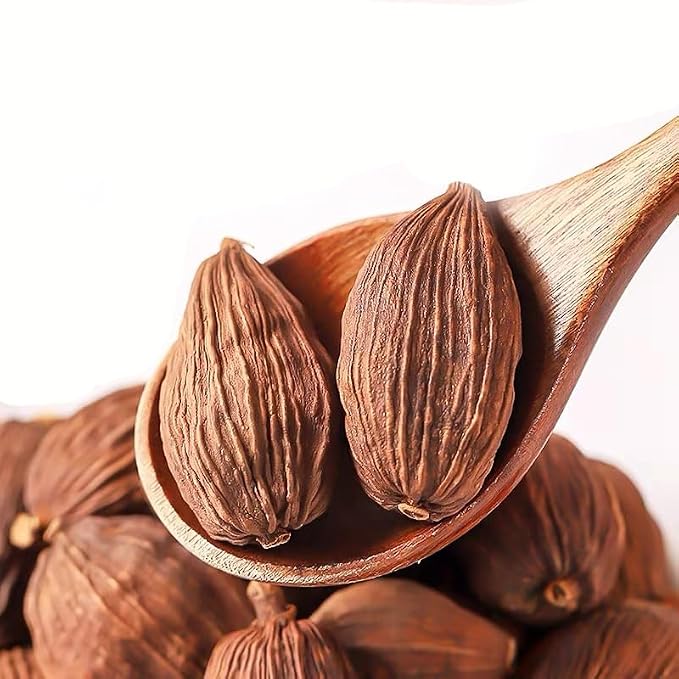 Black Cardamom (CaoGuo) 云南草果- 5.29oz/150gPure Natural Chinese Herbal Medicine- Tsao-ko- Dried Whole Herbal Spice for Tea, Cooking (Dried Black Cardamom)