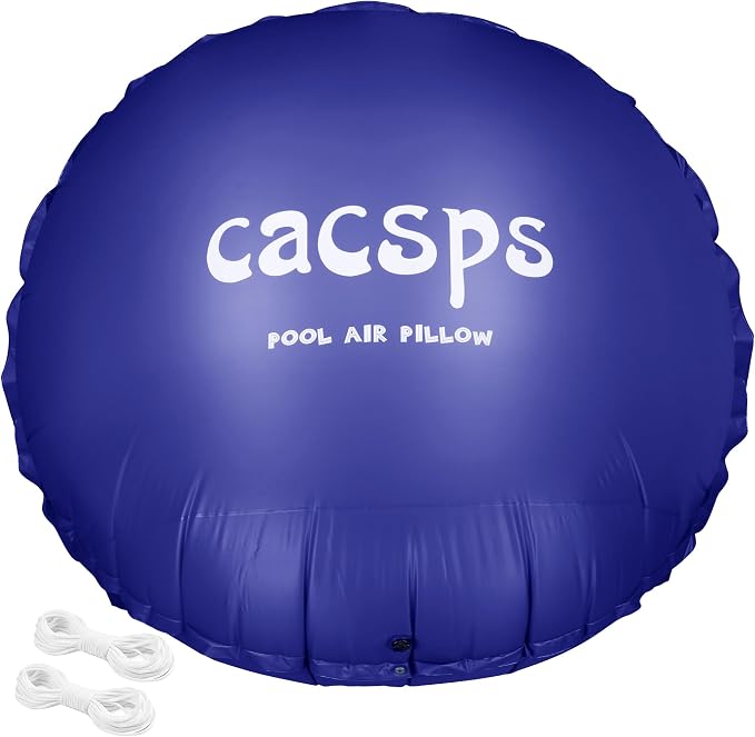 CACSPS Round Pool Pillow for Above Ground Pools - 8ft Air Pillow for Winterizing, 0.5mm PVC Material, 2x 16.5ft Rope