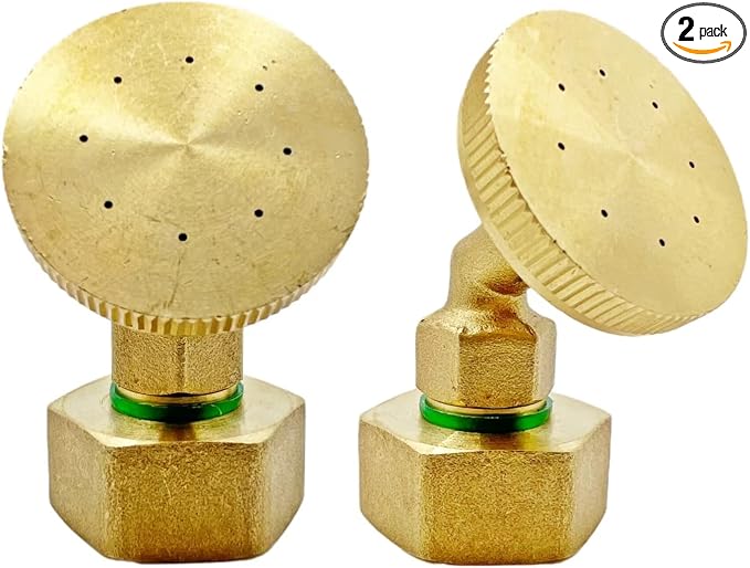Misting Nozzle,Heavy Duty Garden Hose Mister Nozzle, Adjustable Water Spray Pattern From Powerful Jet To Mist,Ideal For Misting Delicate Plants (8-Hole, 2)