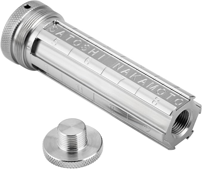 Crypto Seed Phrase Storage, 24 Words Seed Backup for Bitcoin Ethereum Crypto Wallet, 304 Stainless Steel Capsule, BIP39 Compatible