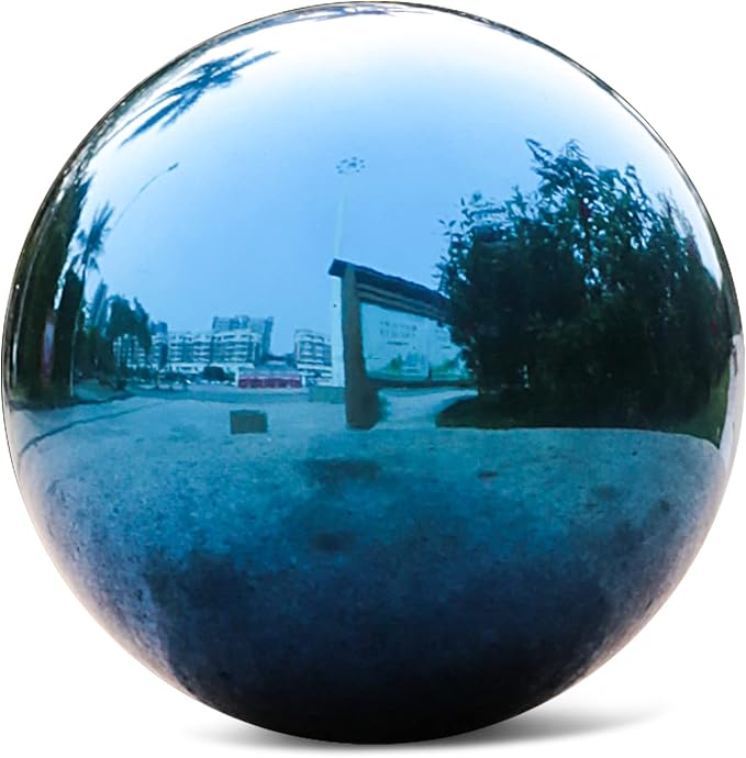 Stainless Steel Blue Gazing Mirror Ball,10inch