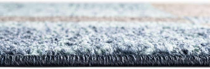 Unique Loom Autumn Collection Area Rug - Providence (5' 3" x 8' Rectangle, Blue Gray/ Light Brown)