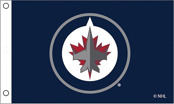 NHL Winnipeg Jets 3' x 5' Outdoor Durable Flag with Grommets, Heavy Duty Flag & Banner for Outdoor Garden Patio, Indoor Wall Decor Flag for Room, Works with Flag Poles for Outside House