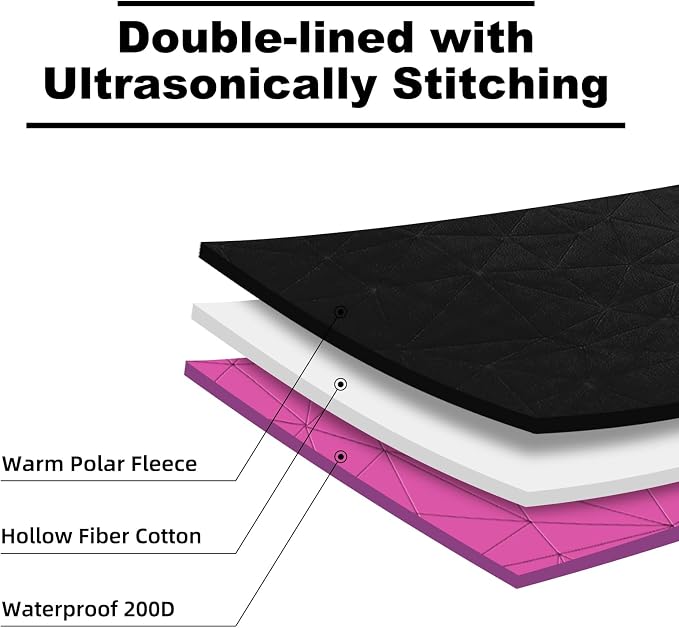 Large Waterproof Outdoor Blanket Thick Fleece 80" x 58" | Windproof Stadium Blanket, Wearable Poncho, Machine Washable for Camping, Car, Pet, Picnics - Rose Purple Hooded