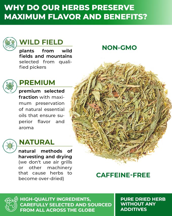 50 Bags Yarrow Herb Dried Yarrow Leaf & Flower Herbal Tea (Achillea Millefolium Tea) - 50 Count 1.5g Bags Herb Tea Milenrama Hojas