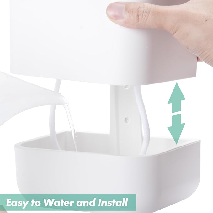 Phoenix Vine 4.5 Inch Wall Mounted Self-Watering Planter Pot for Indoor Houseplants and Herbs | Hanging Planter for Window Sills, Bathroom Walls, Home & Office Décor, White, Set of 2, 01-B-D-2