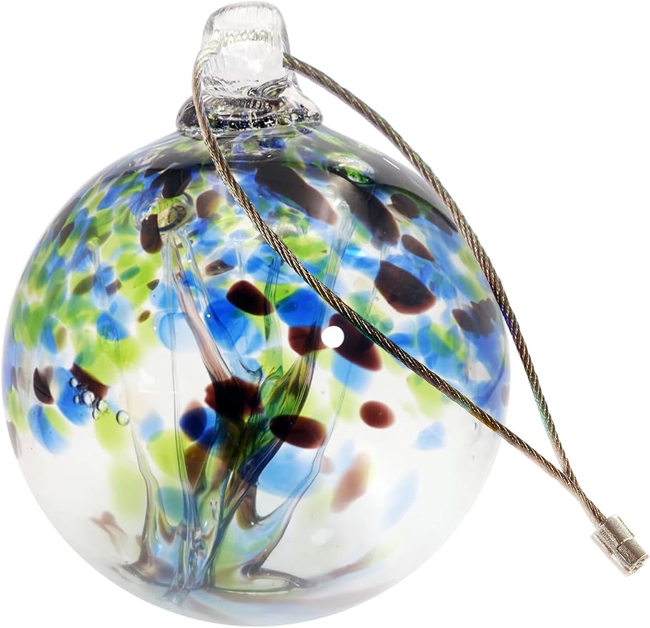 Dale Tiffany AS22231-D6 Tree of Life Glass Gazing Ball, Mystic, 6"