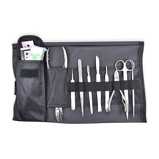 10FK Ultimate Coral Fragging and Coral Propagation Kit for Reef Hobbyists - 19 Pcs, Rollup case, Stainless Steel Instruments