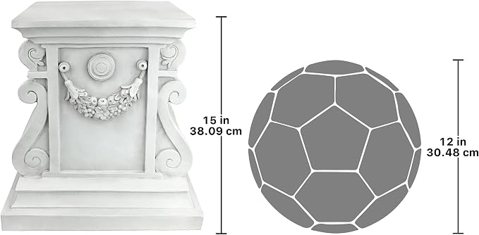 Design Toscano NG314100 Statuary Garden Base Riser, Large, Classic Plinth