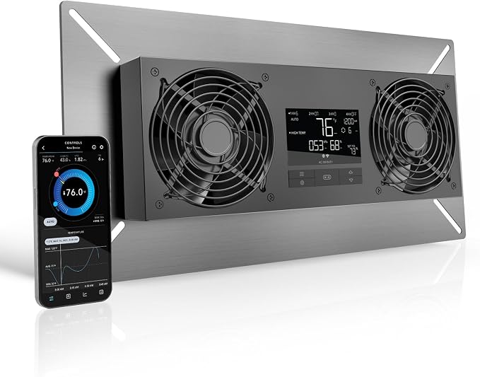 AC Infinity AIRTITAN T8-N, Crawlspace Basement Ventilator Fan. | WiFi App-Compatible Temperature Humidity Controller, IP-55 Rated, Intake