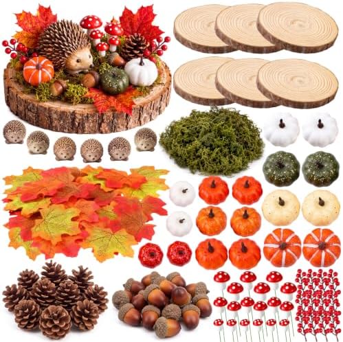 RattanView 6 Sets Fall Thanksgiving Tables Centerpieces, DIY Kit by RattanView