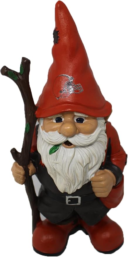 FOCO NFL Team Logo Holding Stick Garden Statue Outdoor Gnome