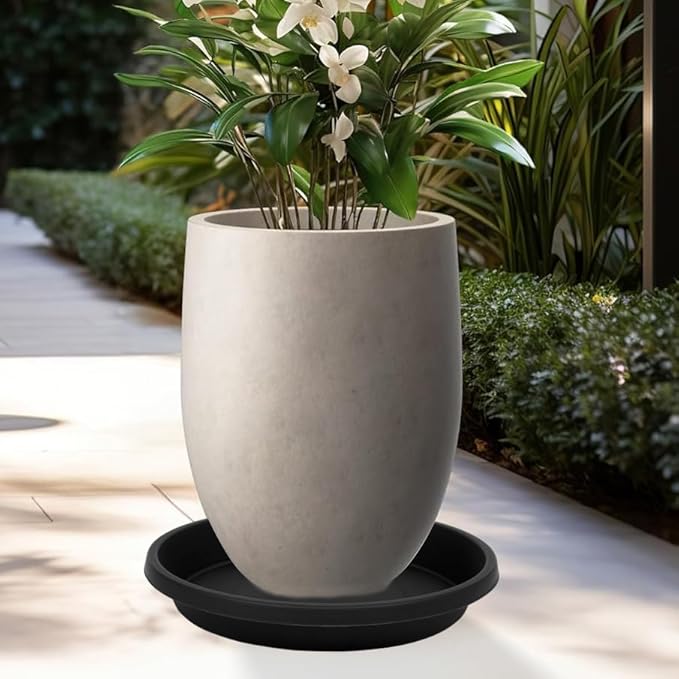 NIMYAU 2 Pack Large Plant Saucer 18 Inch, Extra-Large Deep Plant Trays for Pots, Plant Drip Trays, Plant Water Catcher Tray for Plants, Plastic Plant Saucers for Indoors no Holes