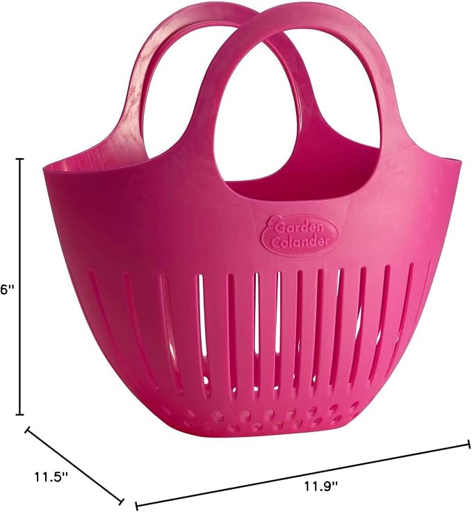 Hutzler Mini Garden Colander Garden Basket, Small, Pink