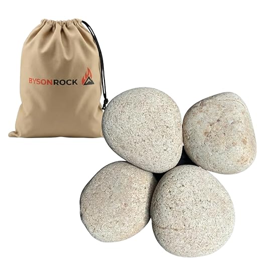 Giant Natural Beige Beach Rocks, 4 Large Stones, Size 5-8 Inch, (10–14 lbs), Large Decorative Garden Rocks for Landscaping, Planters, Aquariums & Painting
