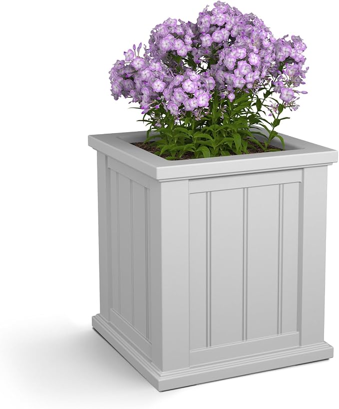 Mayne 4837W Cod Planter, White, 16" x 16" (4837-W)