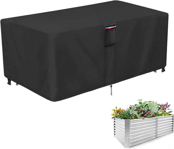 6x3 FT Raised Garden Bed Cover - Heavy Duty Frost Cover for Outdoor Winter Frost Cold Weather Plant Freeze Protection Covers, Black 73" x 37" x 25"