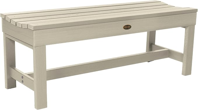 Sequoia Professional CM-BENSQ41-WAE Commercial Grade Weldon Backless Picnic Bench, 4ft, Whitewash