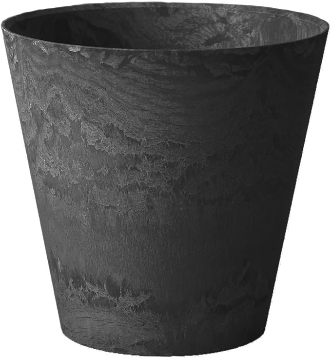 Root & Vessel Napa Round Planter, Black, 12"