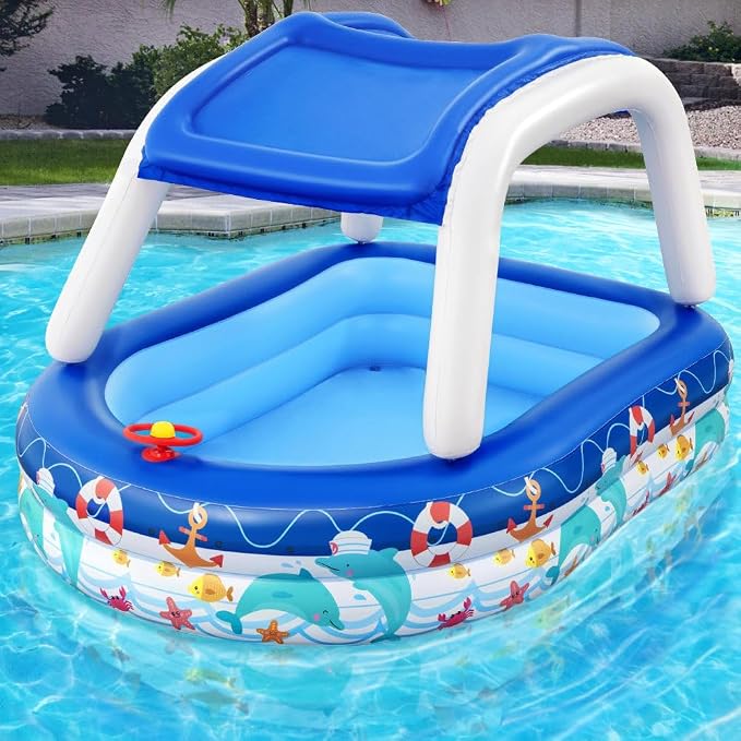 BESTWAY Sea Captain Family Pool, 213 x 155 x 132 cm 54370