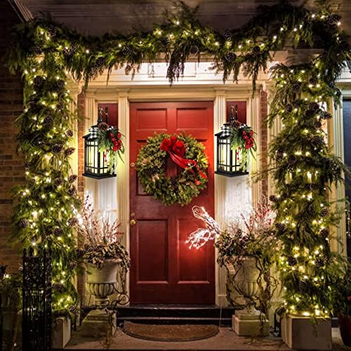 WOKEISE Metal Christmas Vintage Candle Lanterns with LED Light - Image 5