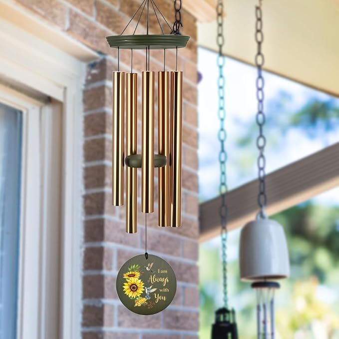 ASTARIN Wind Chimes Outdoor for The Loss of Mom Dad, Personalized Customized WindChimes for Loss of Loved One, Memorial Wind Chime as Sympathy Gift, Home Garden Patio Décor, 36''(Produced in Texas)