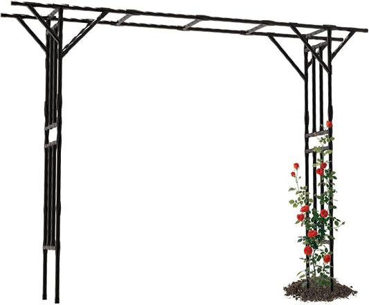 Supersize Flattop Garden Arch - 141" L x 106" H Garden Arch Trellis for Climbing Plants Outdoor (Leg spacing 106")