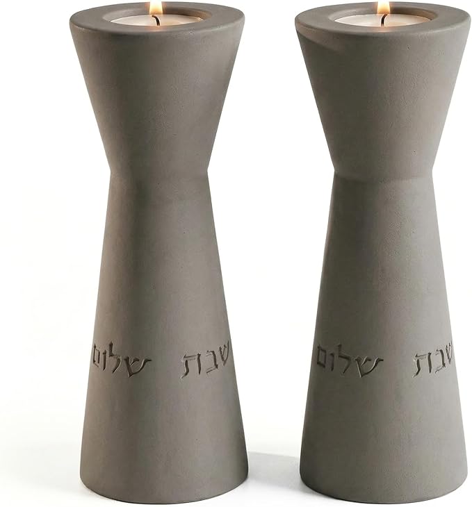 Aura Luxury Candle Holder Set – Modern Décor for Living Room & Dining Table - Gray